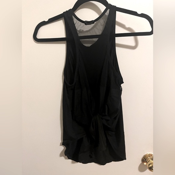 MICHI Black Workout Tank (Tie Up in the Back) - Picture 2 of 3